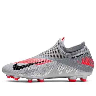 NIKE Nike Phantom Vision 2 Academy DF MG 'Metallic Grey Crimson'