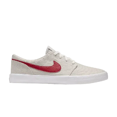 NIKE PORTMORE 2 SOLAR CANVAS SB 'VAST GREY UNIVERSITY RED'