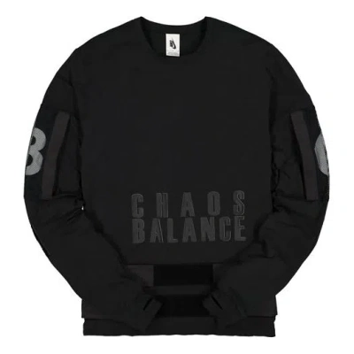 NIKE Nike Printing Splicing Sports Round Neck Pullover Black