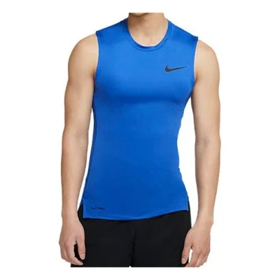 NIKE Nike Pro Logo Training Tight Vest Blue Royal blue