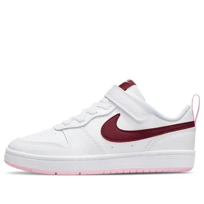 NIKE (PS) Nike Court Borough Low 2 'White Dark Beetroot'