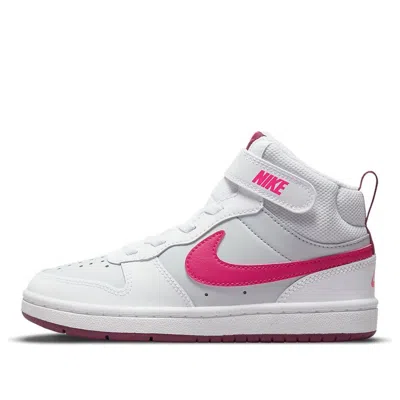 NIKE (PS) Nike Court Borough Mid 2 'Pure Platinum Pink Prime'