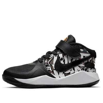 NIKE (PS) Nike Team Hustle D 9 FlyEase 'Black White Bright Orange'
