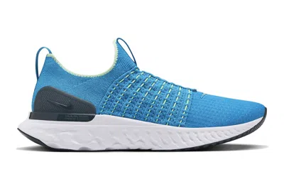 NIKE NIKE REACT PHANTOM RUN FLYKNIT 2 BLUE ORBIT VAPOR GREEN DEEP OCEAN