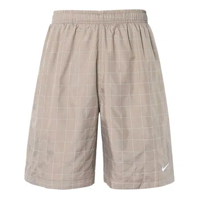 NIKE Nike Reflective Loose Plaid Sports Shorts Gray