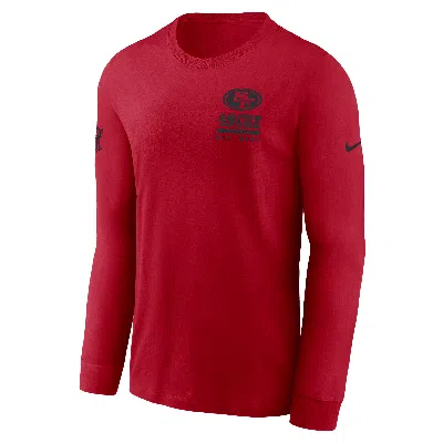 NIKE SAN FRANCISCO 49ERS SIDELINE TEAM ISSUE  MEN'S DRI-FIT NFL LONG-SLEEVE T-SHIRT