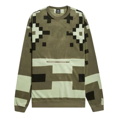 NIKE Nike SB Icon Fleece Crew Neck Sweatshirt 'Medium Olive'