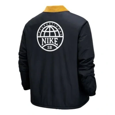 NIKE Nike SB Skateboard Logo Casual Sports Skateboard lapel Jacket Black