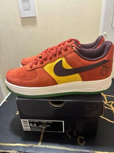 NIKE SIZE 8.5 - NIKE AIR FORCE 1 RETRO EYBL DRAGON RED AJ1872-600