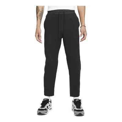 NIKE Nike Solid Color  Waist Lacing Straight Casual Pants/Trousers Men's Black