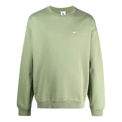NIKE Nike Solo Swoosh Fleece Crewneck Hoodie 'Oil Green'