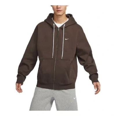 NIKE Nike Solo Swoosh Hoodie 'Brown'