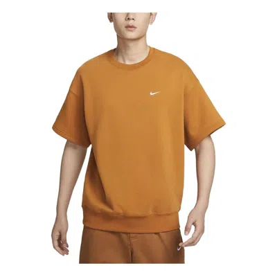 NIKE Nike Solo Swoosh Logo T-Shirt 'Brown'