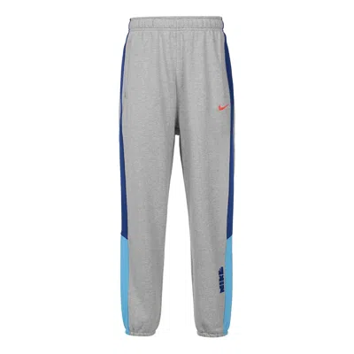 NIKE Nike Splicing Bundle Feet Casual Sports Pants Gray Blue Grayblue