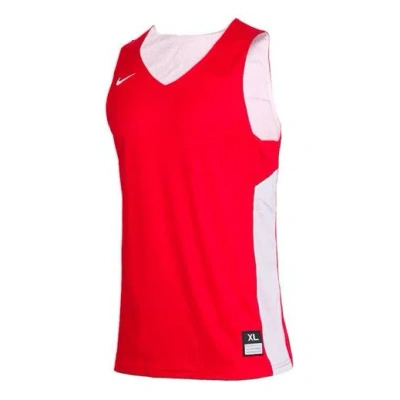 NIKE Nike Sports Training Splicing Breathable Reversible Basketball Vest Red