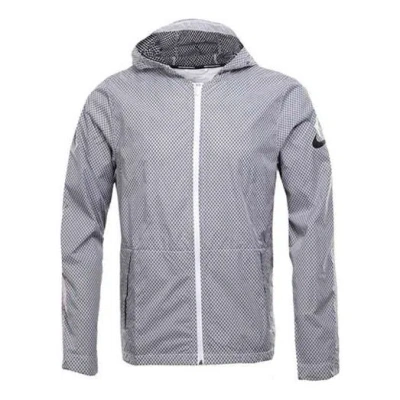 NIKE Nike Sports Training Windproof hooded Jacket Gray
