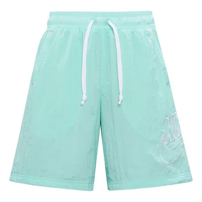 NIKE Nike Sportswear Alumni Logo Embroidered Woven Training Sports Shorts Mint Green