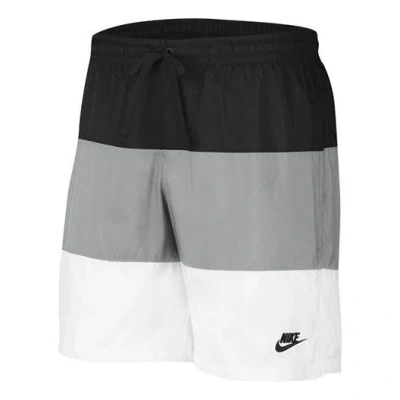 NIKE Nike Sportswear City Edition Multicolor Woven Breathable Casual Shorts Black White Gray