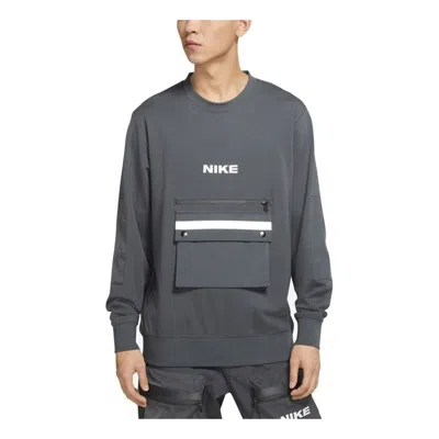 NIKE Nike Sportswear City Made Sports Causual Reflective Big Pocket Round Collar Male Grey Gray