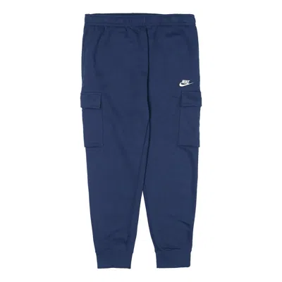 NIKE Nike Sportswear Club Fleece Cargo Stay Warm Bundle Feet Sports Long Pants Royal blue