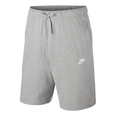 NIKE Nike Sportswear Club Solid Color Cotton Casual Shorts light grey