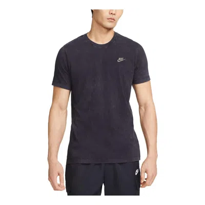 NIKE Nike Sportswear Club Washed-Dye T-Shirt 'Black'