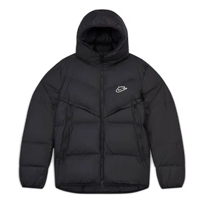 NIKE Nike Sportswear Down-Fill Windrunner hooded Stay Warm Casual Down Jacket Black