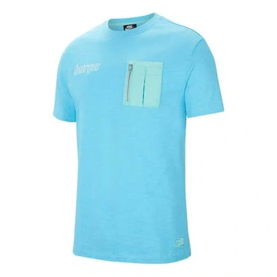 NIKE Nike Sportswear FC Barcelona Pocket Training T-Shirt 'Blue'