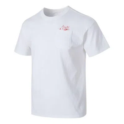 NIKE Nike Sportswear Full Score Pocket T-Shirt Asia Sizing 'White Red'