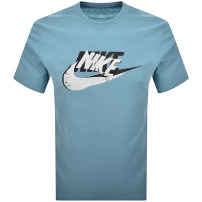 NIKE NIKE SPORTSWEAR FUTURA T SHIRT DENIM TURQUOISE