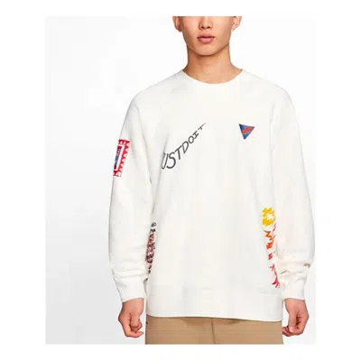 NIKE Nike Sportswear Graffiti Printing Round Neck Pullover White