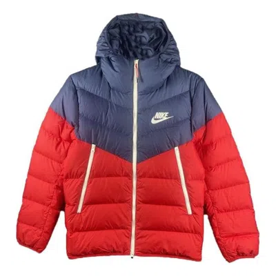 NIKE Nike Sportswear Hooded Puffer Jacket 'Navy Red'