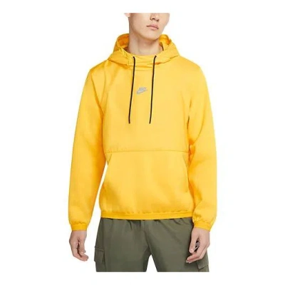 NIKE Nike Sportswear Just Do It + Fleece Stay Warm Reflective Casual Sports Pullover Yellow
