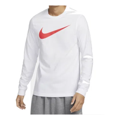 NIKE Nike Sportswear Long-Sleeve T-Shirt 'White Red'