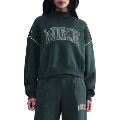 NIKE NIKE SPORTSWEAR MOCK NECK PHOENIX FLEECE OVERSIZE SWEATSHIRT