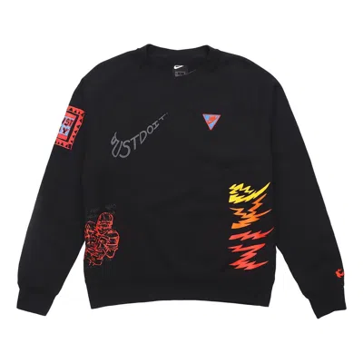 NIKE Nike Sportswear NSW 3M Reflective Graffiti Printing Round Neck Pullover Black