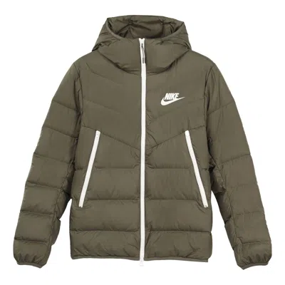 NIKE Nike Sportswear NSW Down Fill Sports hooded Stay Warm Down Jacket Green