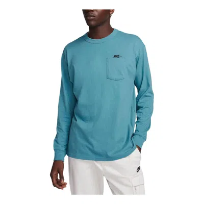 NIKE Nike Sportswear Premium Essentials Long-sleeve Pocket T-Shirt 'Blue'