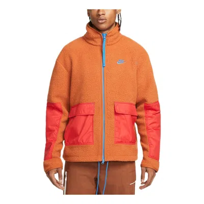 NIKE Nike sportswear sherpa jacket 'Orange'