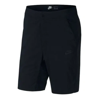 NIKE Nike Sportswear Solid Color Woven Breathable Athleisure Casual Sports Shorts Black