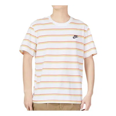 NIKE Nike Sportswear Striped Short Sleeves 'White'