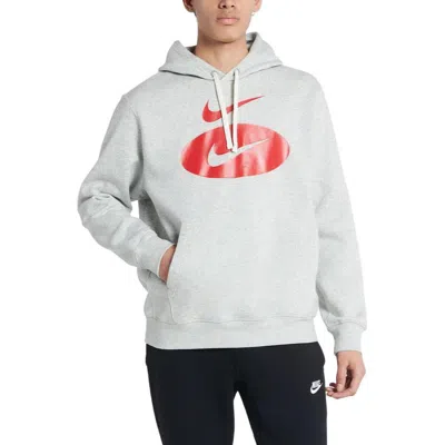 NIKE Nike Sportswear Swoosh League Fleece Pullover Hoodie 'Light Grey Heather'