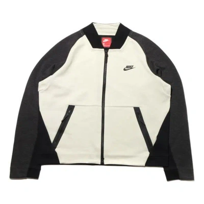 NIKE Nike Sportswear Tech Fleece Varsity Jacket White/Black