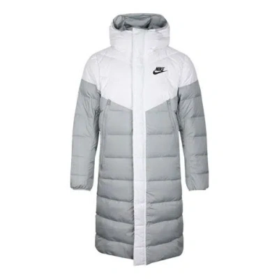 NIKE Nike Sportswear Windrunner Down Fill Long Hoodie Down Jacket For Men Grey Gray
