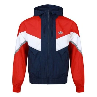 NIKE Nike Sportswear Windrunner+ hooded Windproof Reflective Jacket Red
