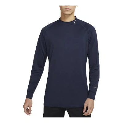 NIKE Nike SS22 Dri-FIT Uv Vapor Golf Sports Stand Collar Long Sleeves Obsidian Color