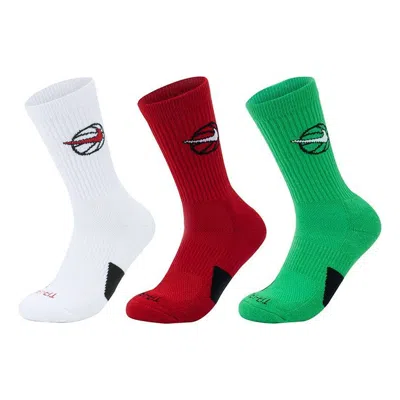 NIKE Nike SS22 Everyday Crew Basketball logo Sports Quick Dry Mid Tops Socks Couple Style 3 Pairs White R
