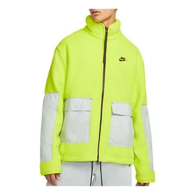 NIKE Nike SS22 Full-length zipper Cardigan Fleece Jacket Green