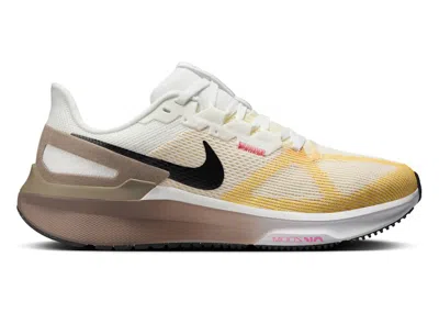 NIKE STRUCTURE 25 BLACK (WOMEN'S) SNEAKERS IN SUMMIT WHITE/MINK BROWN/VARSITY MAIZE