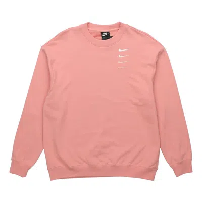 NIKE Nike Swoosh Gradient Pullover Round Neck Pink